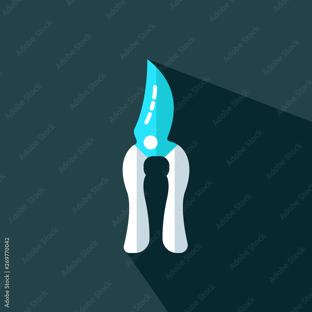 Garden shears flat vector icon - illustration Garden shears flat vector icon - illustration