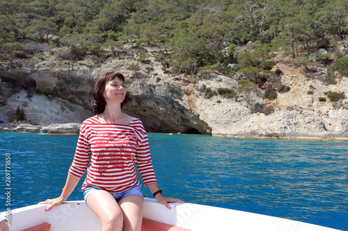 woman sailing on a boat