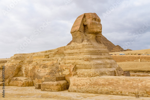 The great Sphinx in Giza plateau. Cairo  Egypt