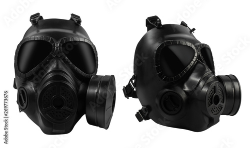 фотографія Isolated military gas mask.