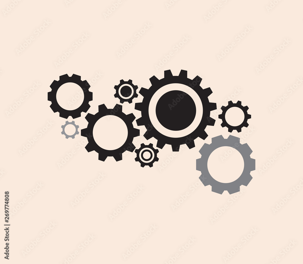 gears on white background