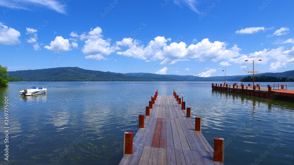 Obraz premium 阿寒湖桟橋２