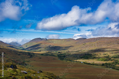 Panoramic view of Molls gap at Ring of Kerry, Ireland photo