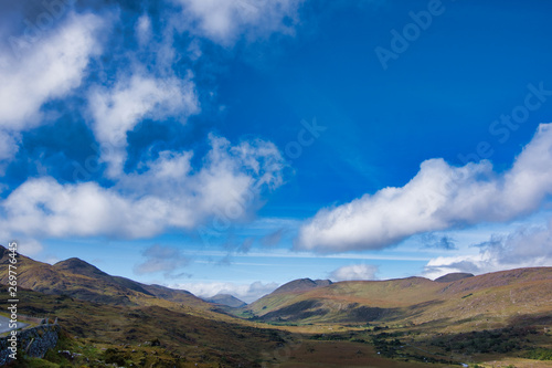 Panoramic view of Molls gap at Ring of Kerry, Ireland