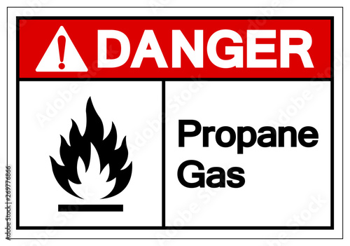 Danger Propane Gas Symbol Sign, Vector Illustration, Isolate On White Background Label. EPS10