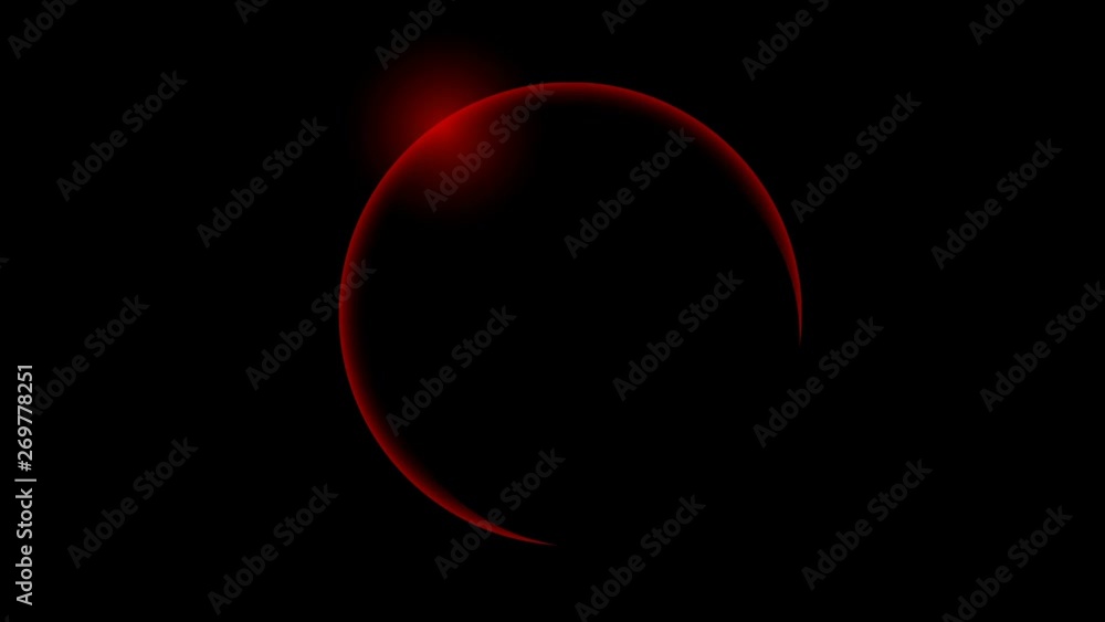 Total red solar eclipse