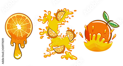 orange vector set graphic design
