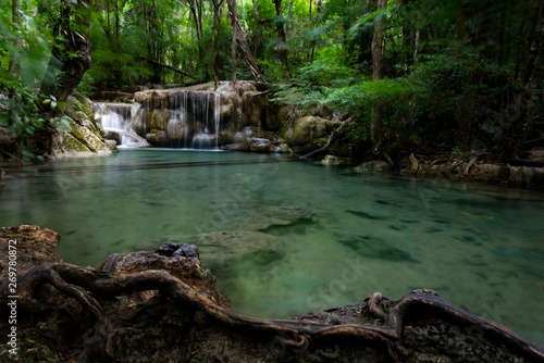 Waterfall in Kanchanaburi  Thailand.