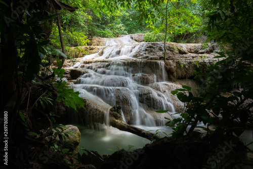 Waterfall in Kanchanaburi  Thailand.