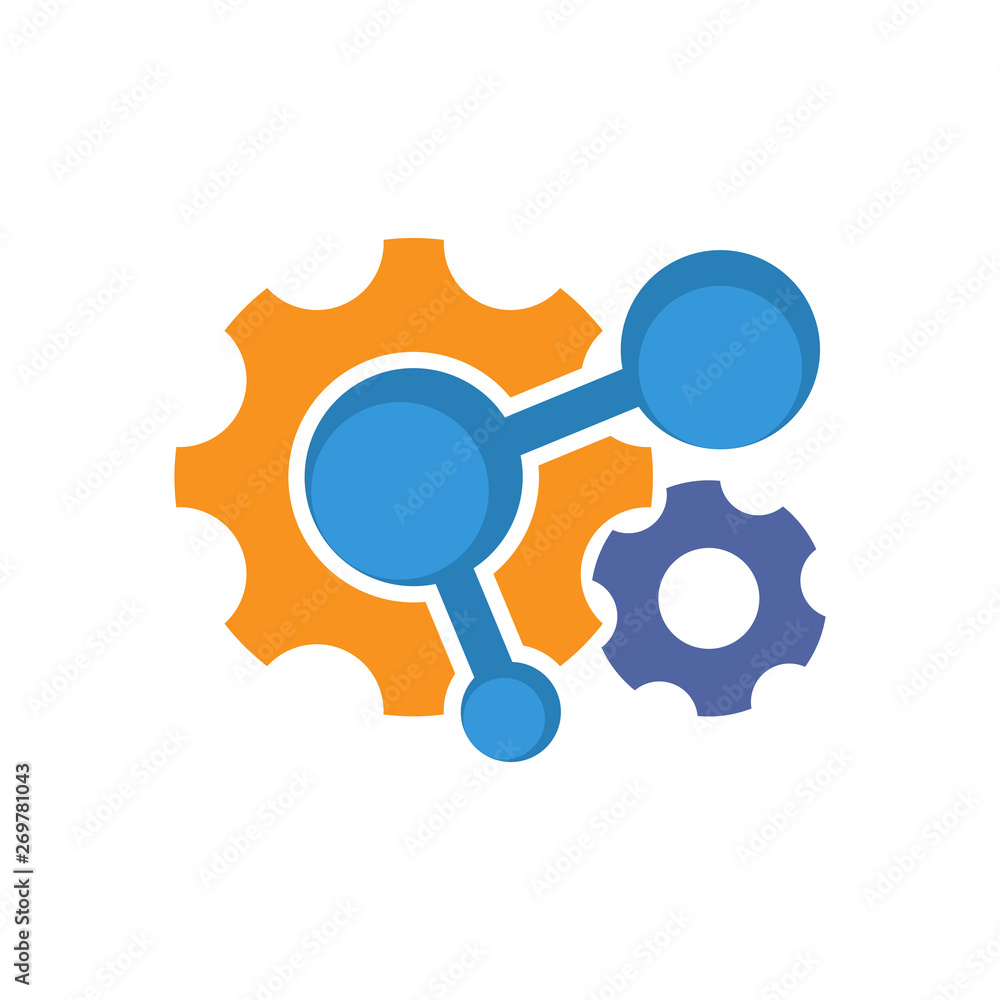 Illustration icon for network management services Illustration icon for network management services