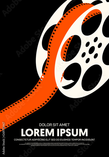 Movie and film poster modern vintage retro style