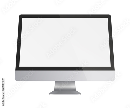 Computer monitor display.