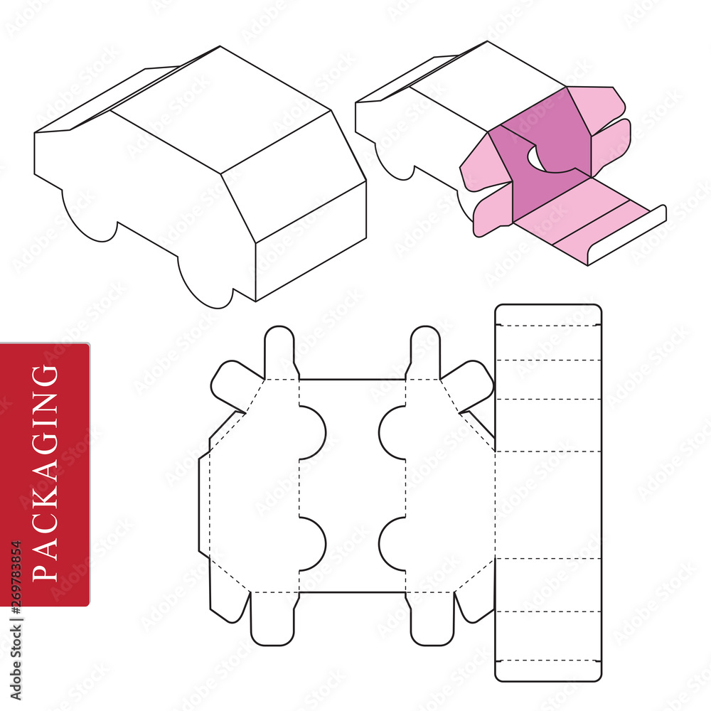 Vetor de Package template transportation concept.Package Template ...