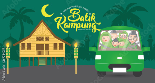 Hari Raya Aidilfitri & Balik Kampung is an important religious holiday celebrated by Muslims worldwide that marks the end of Ramadan, also known as Eid al-Fitr. (Translation: Return Home Reunion ) 