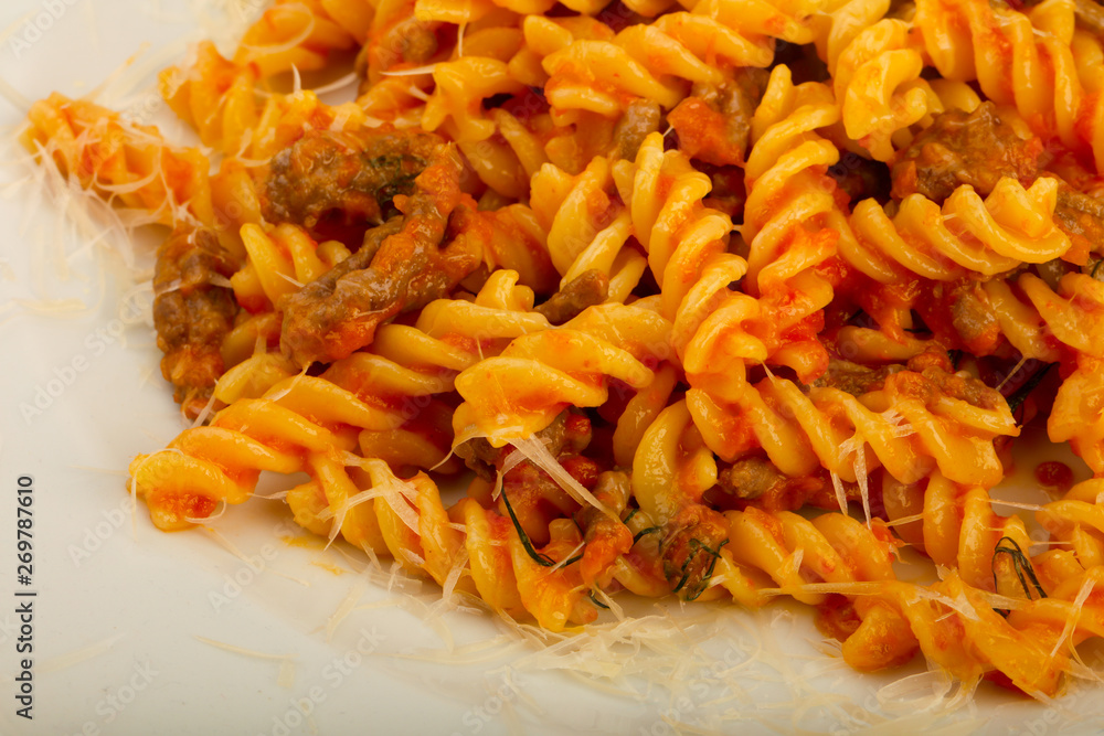 Fussili bolognese Fussili bolognese
