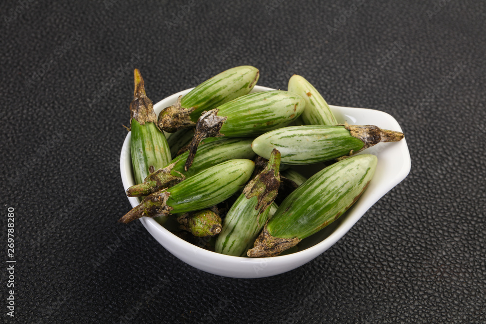 Green asian eggplant Green asian eggplant