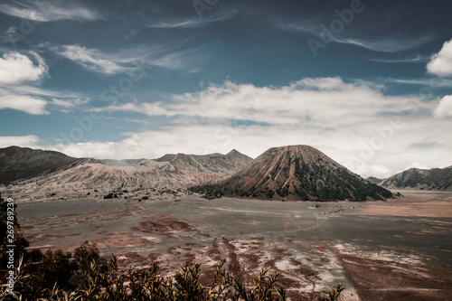 Volcano Bromo and volcano Batok