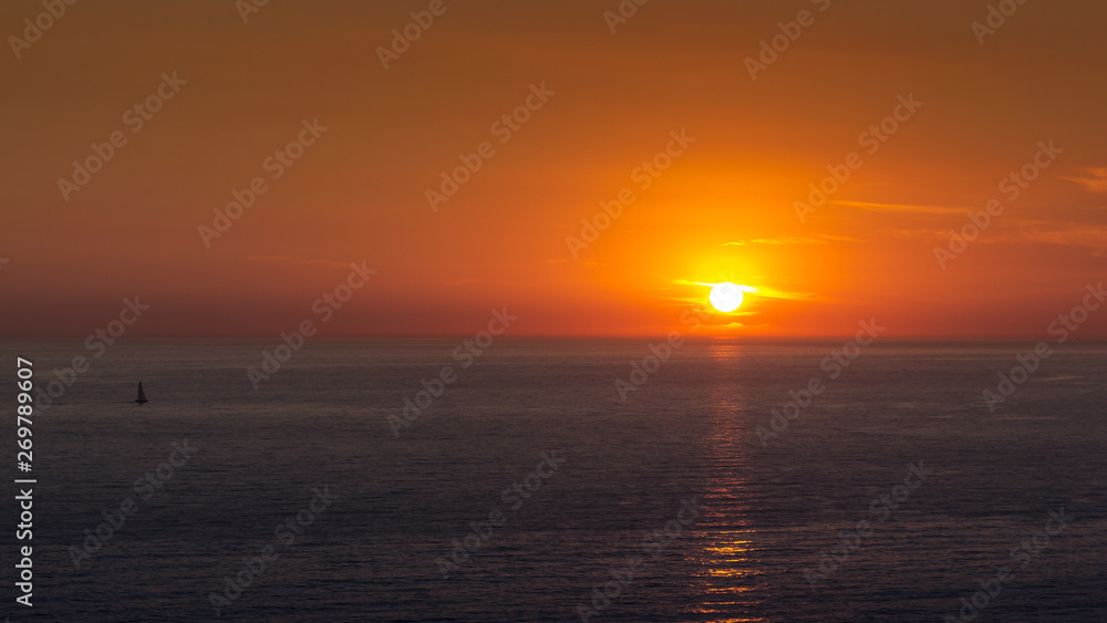 Simple and beautiful sunset in the Mediterranean Sea Simple and beautiful sunset in the Mediterranean Sea