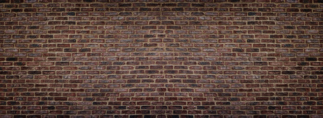 Papier peint photo Couloir et Hall Mur de briques rouges patinées  © JAYANNPO