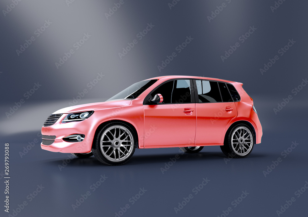 Obraz premium Mock up of a car on a studio background - 3d rendering