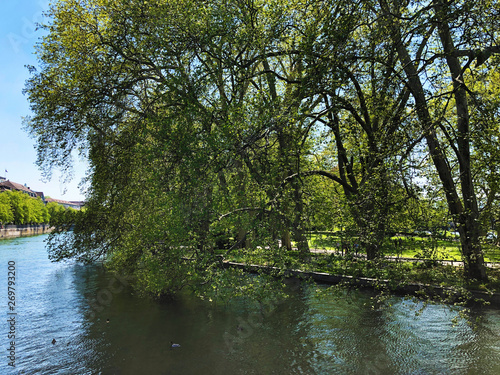 Platzspitz - Park with a turbulent past in the city of Zurich, Switzerland photo