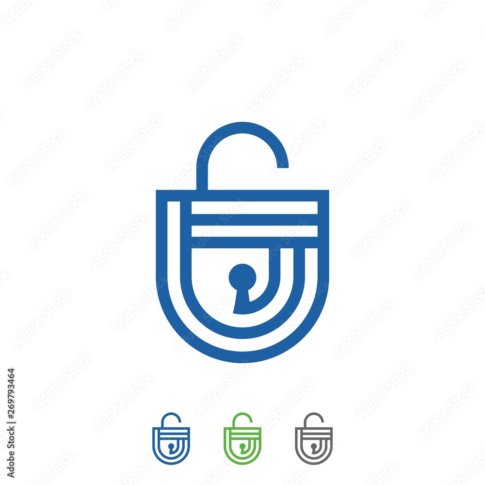 padlock and security logo illustration padlock and security logo illustration