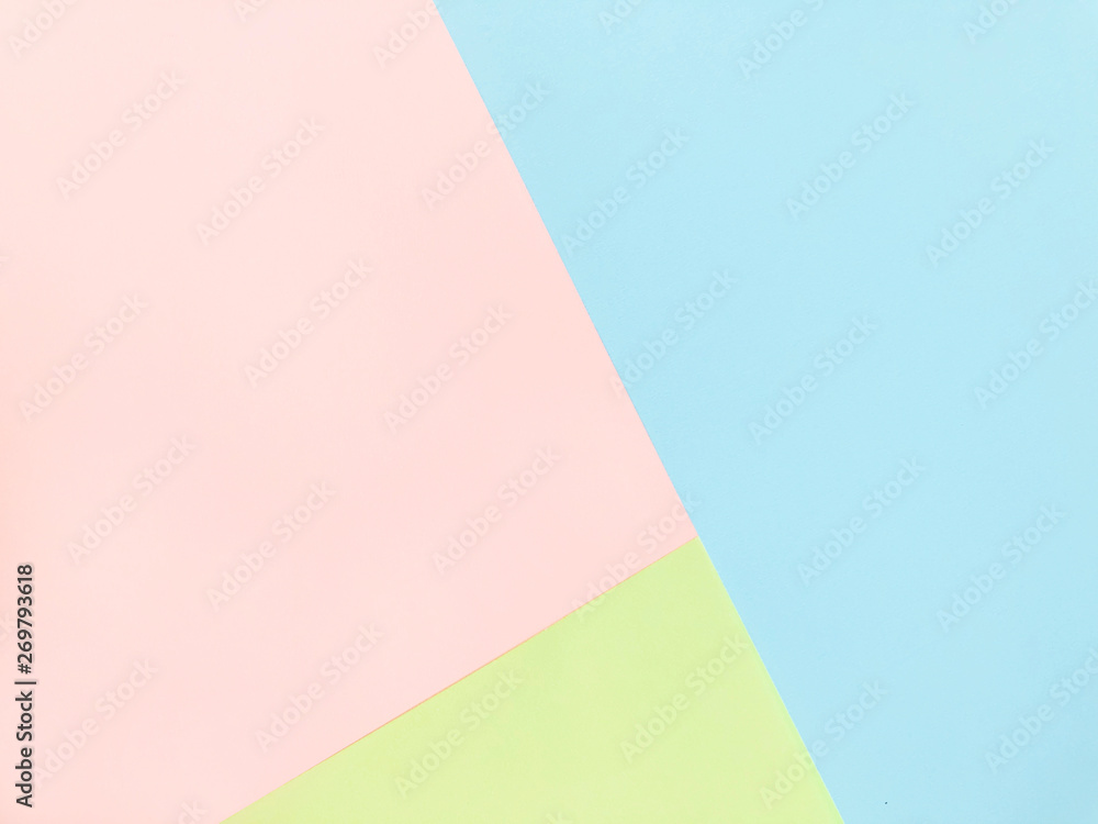 Blue, pink and green Pastel color background