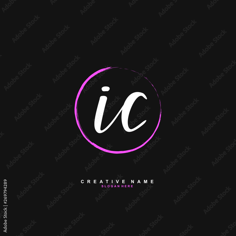 I C IC Initial logo template vector. Letter logo concept I C IC Initial logo template vector. Letter logo concept