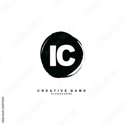 I C IC Initial logo template vector. Letter logo concept