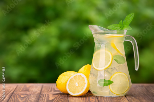 lemonade in glass jug