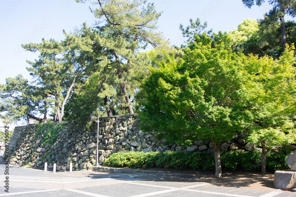 Takamatsu castle of Takamatsu city, Japan