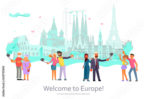 Worldwide traveling banner. 