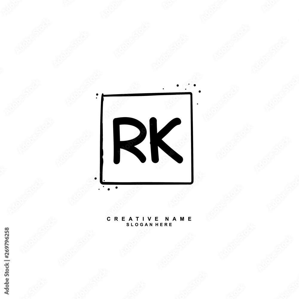 R K RK Initial logo template vector. Letter logo concept R K RK Initial logo template vector. Letter logo concept
