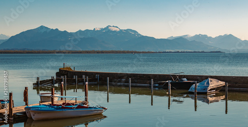 Beautiful view at the famous Chiemsee-Bavaria-Germany