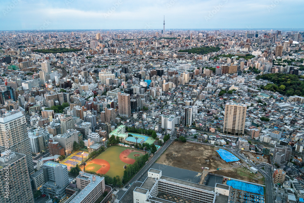 Obraz premium 東京の都市風景 池袋から見るビル群4