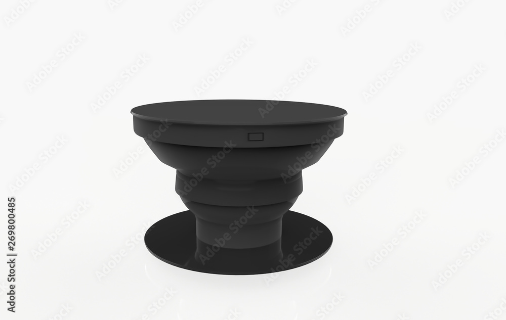 pop socket stand and holder isolated in a white background. 3d illustration pop socket stand and holder isolated in a white background. 3d illustration