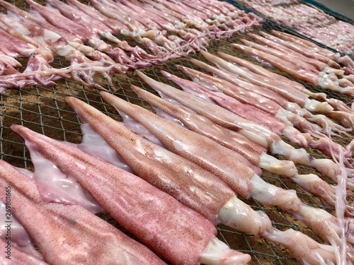 Natural dried octopus seafood in thailand