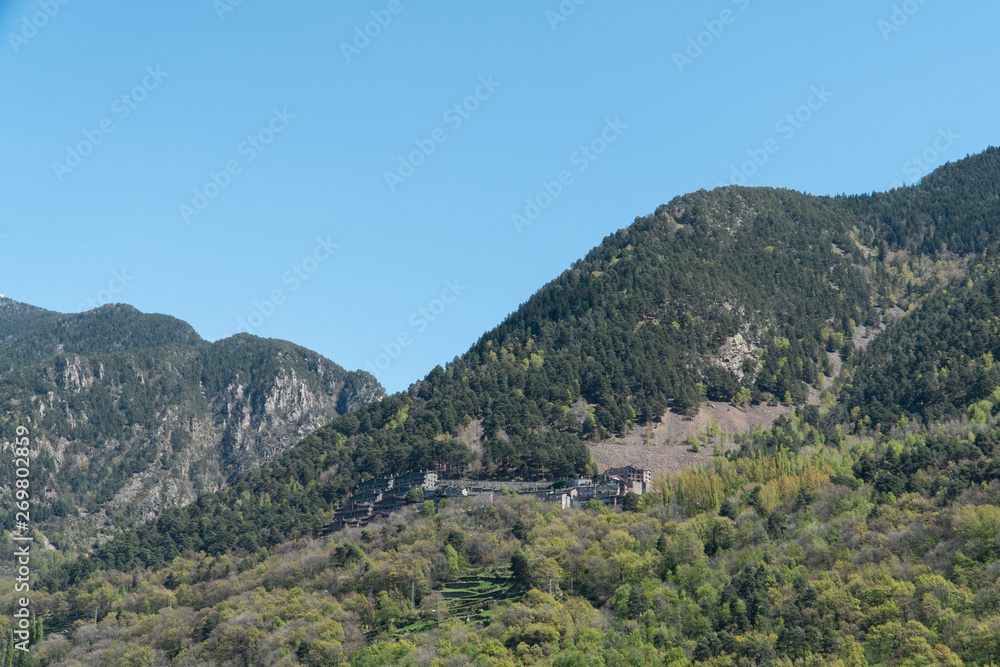 Views of Andorra la Vella from hiking trail