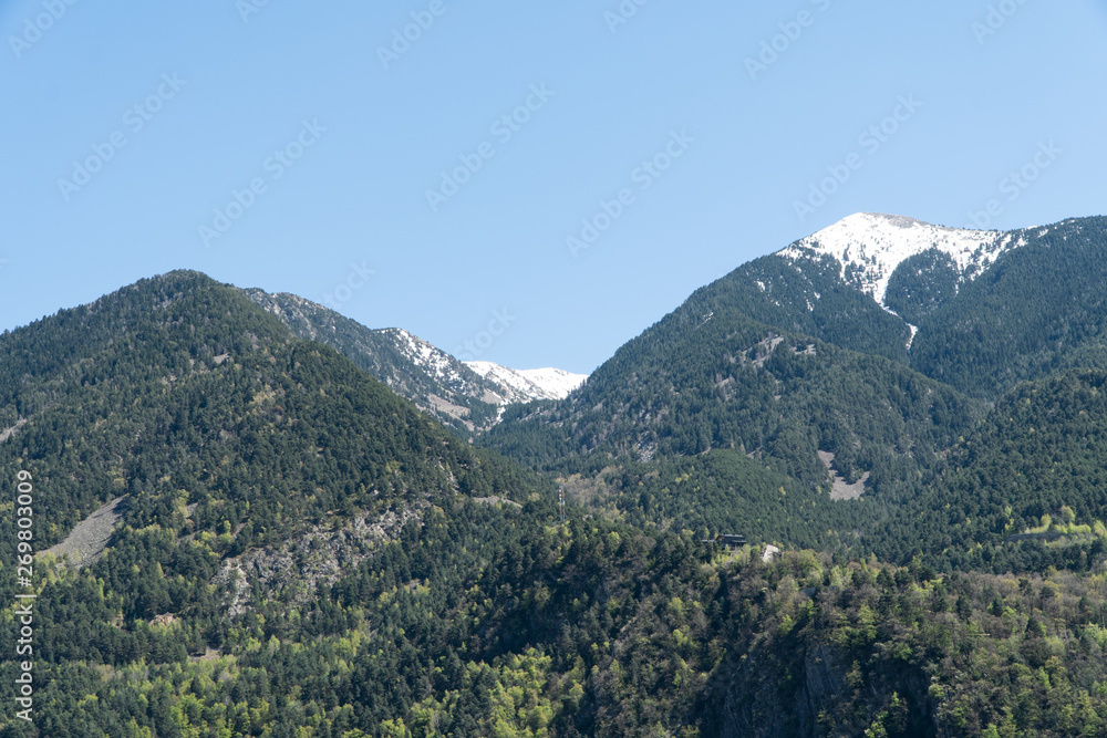 Views of Andorra la Vella from hiking trail