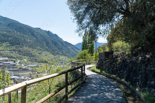 Views of Andorra la Vella from hiking trail