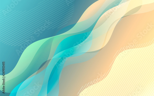 Elegant Colorful Wave and line pattern abstract background