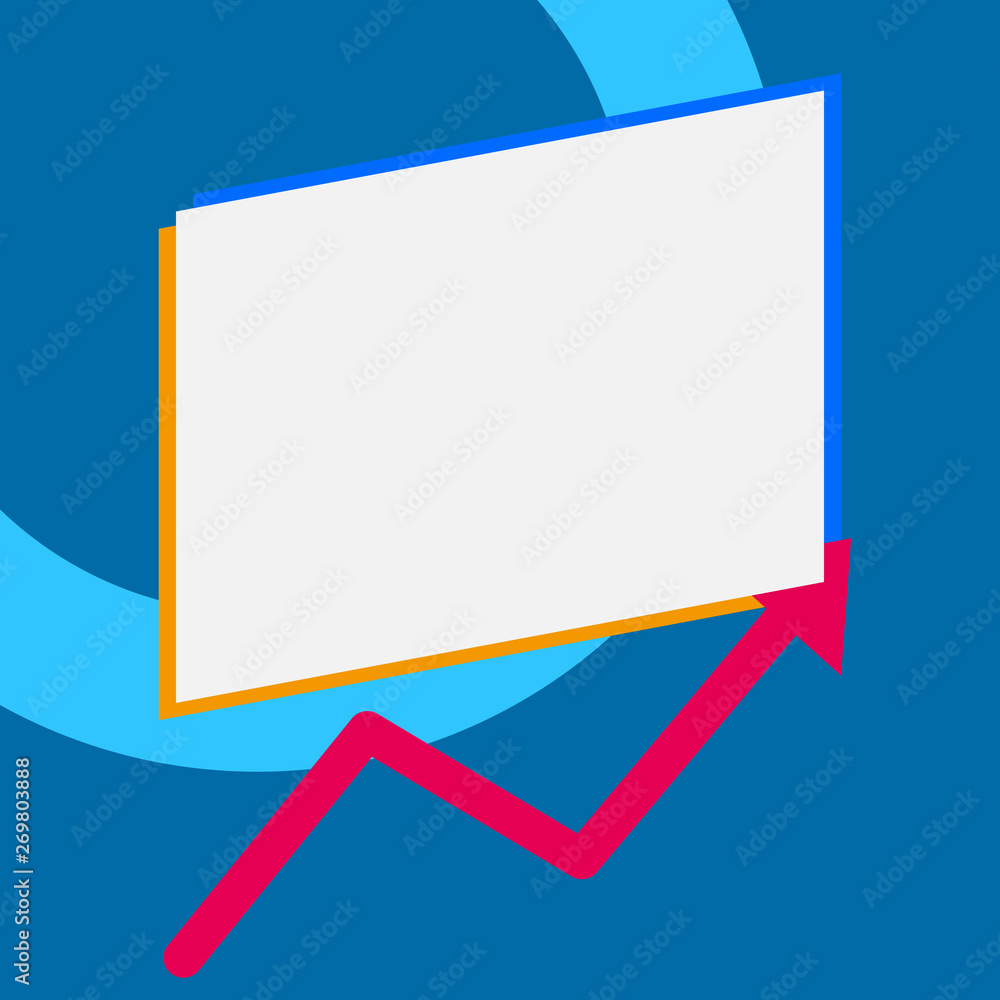 One blank rectangle above another arrow zigzag upwards increasing sale One blank rectangle above another arrow zigzag upwards increasing sale