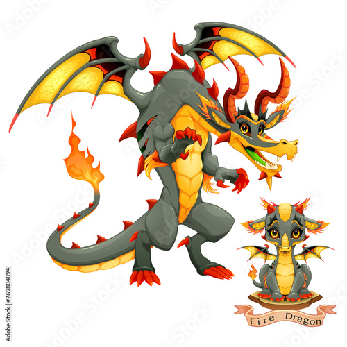 Dragon of Fire Element, pup...