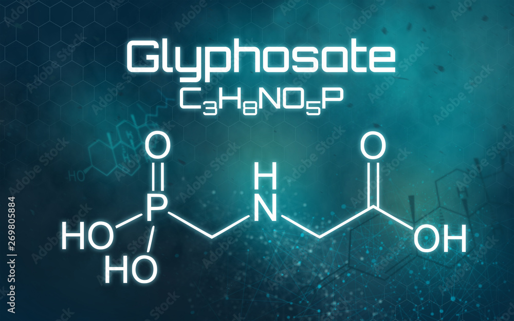 Chemical formula of Glyphosate Stock Illustration Adobe Stock