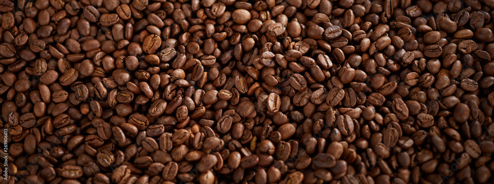 Background panorama banner coffee texture