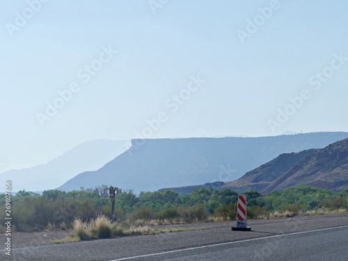 Beautiful Utah landscape, seen from the road to Zion National Park. © raksyBH