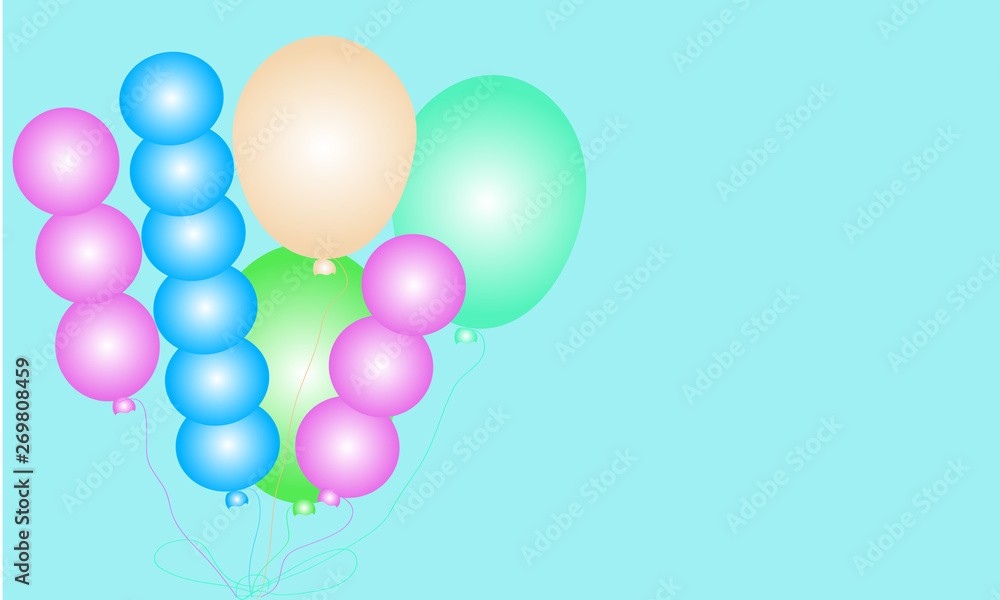 background with colorful balloons