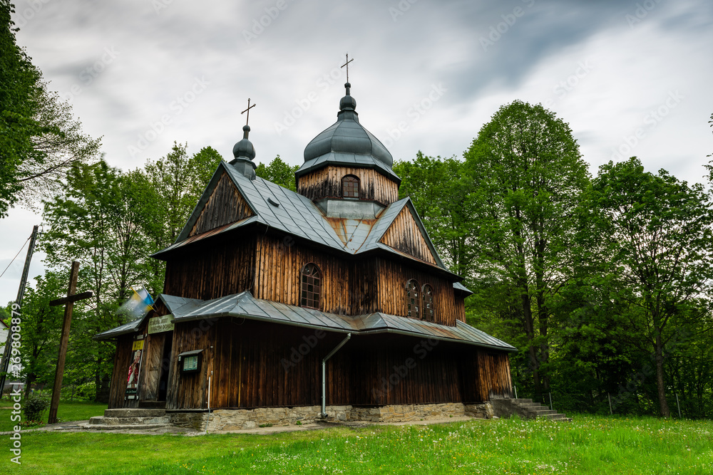St. Nicholas Orthodox Church in Chmiel, Carpathian Mountains,Bieszczady,Poland.