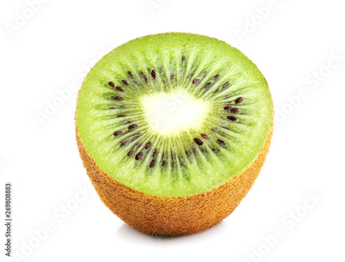 Sliced kiwi. Kiwi. Healthy food. Tropical fruit. Still life. Juicy kiwi on white background
