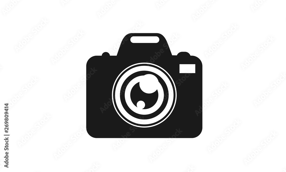 Vector flat style illustration of camera Vector flat style illustration of camera